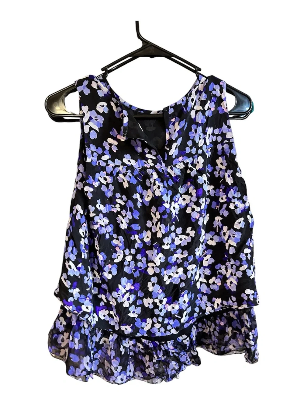 Kate Spade silk hydrangea tank top